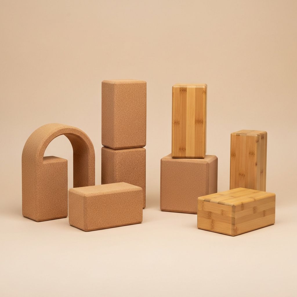 Yoga-Blöcke aus verschiedenen Materialien